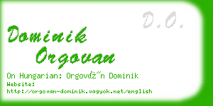 dominik orgovan business card